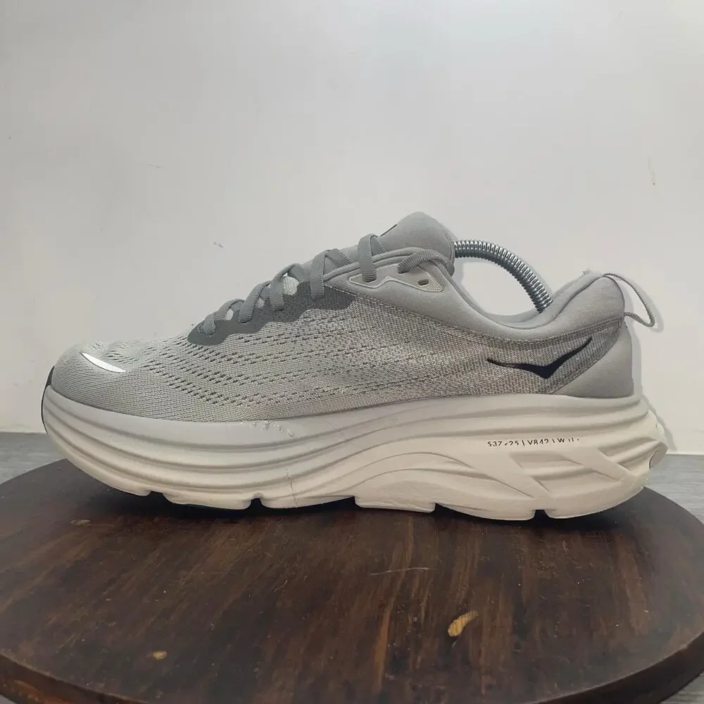 Hoka One One Men's Athletic Shoe in Light Gray and Navy